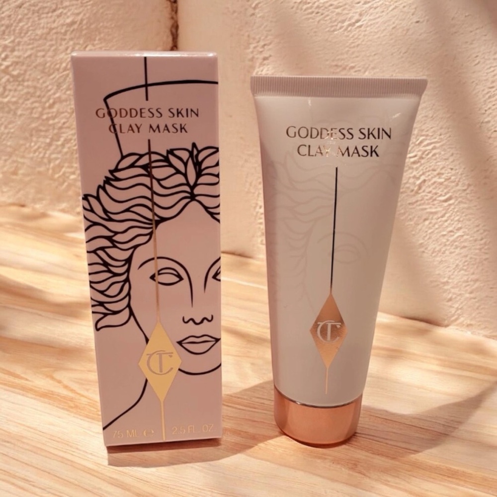 Charlotte Tilbury Goddess Skin Clay Mask -Full Size 2.5 fl. oz/75 ml -NEW In Box